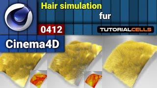 0412. hair simulation ( fur ) in cinema 4d