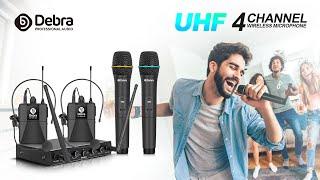 How to use D Debra Audio AU400 Pro UHF 4 Channel Wireless Microphone System