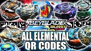 ALL ELEMENTAL QR CODES BEYBLADE BURST RISE APP