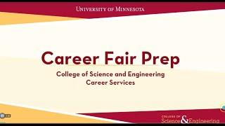 Preparing for the UMN CSE Career Fair - Fall 2024