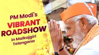 Visuals from PM Shri Narendra Modi vibrant roadshow in Malkajgiri |Telangana