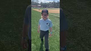 Lathan the kid umpire explains his call at first base! #lathanthekidumpire