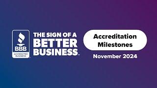 Accreditation Milestones (Nov 2024)