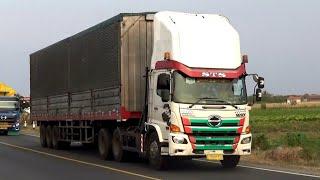 TRUCK KONTAINER vs TRUK GANDENG !!! TRUCK TRAILER CONTAINER TRUK GANDENG HINO 500 QUESTER ISUZU AXOR