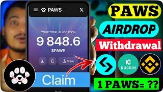 PAWS Airdrop Withdrawal || Paws Airdrop Claim Process || Paws Allocation Check  || Paws Price ?