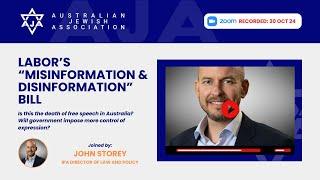 Labor's Misinformation & Disinformation Bill, John Storey, Institute of Public Affairs