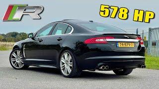 578HP Jaguar XFR | REVIEW on Autobahn [NO SPEED LIMIT]