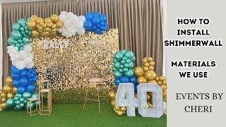 MATERIALS NA GINAGAMIT NAMIN SA AMING SET UP | SHIMMERWALL |EVENTS BY CHERI