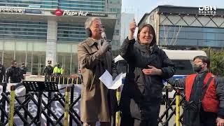 "농인의 권리를 보장하라!" 시청자미디어재단 집회 현장 촬영