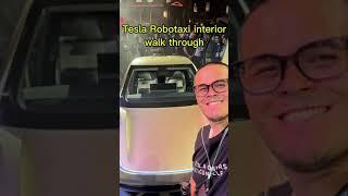 Tesla Robotaxi Interior Walk Through