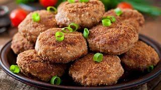 Приготовил их за 10 минут/Вкусные и сочные котлеты на сковороде!