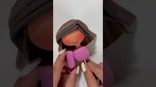 Making DOLL Using Clay  #shorts