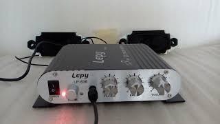 Lepy LP 838 2.1 amplifier / pojacalo testing with 20W TV speakers Mobilniblogshop Momocoshop