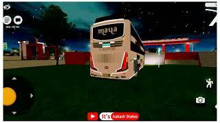 Maya Capital Bus Livery Game Play || Gujarat All Travels Bus Simulator Indonesia Game Play || #short