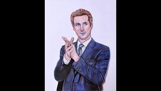 Gavin Newsom when he was Mayor color artwork!