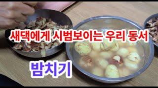 밤치기/차례상에 올릴 밤 깎기 가장 쉬운 방법  chestnut cutting