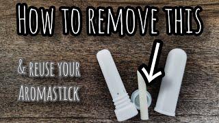 HOW TO OPEN PLASTIC AROMATHERAPY INHALER so you can reuse it | (removing aromastick base)