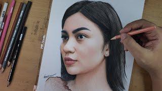 Realistic Portrait Drawing | Ariel Tatum | with PRISMACOLOR