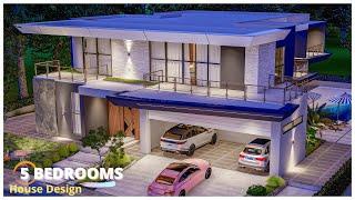 Modern House Design | 2 Storey | 5 Bedrooms.