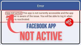 Facebook App NOT ACTIVE, This App is NOT ACCESSIBLE Right Now | Facebook APP DEVELOPER Issue [FIXED]