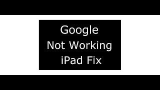 How to fix Google search not working on iPad (Safari error)