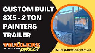 Custom Built 8x5 2 Ton Painters Trailer - Perfect for Your Painting Business!