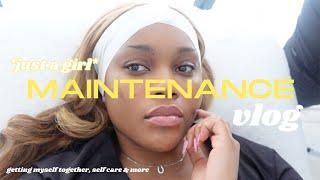 MAINTENANCE VLOG | TRYING MICRONEEDLING AGAIN | 4C HAIR CARE | NAILS | WAXING | JUST A GIRL VLOG