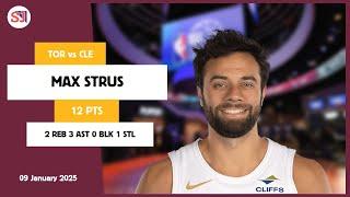 MAX STRUS 12 PTS vs TOR 09 Jan 24-25 CLE Highlights