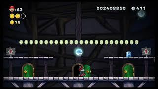 New Super Mario Bros. U Deluxe - Eiswürfeleisfälle-Geisterhaus P-Schalter-Paradies Geheimer Ausgang