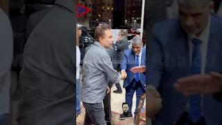 محمد رياض ‏في عزاء زوجة الفنان اسماعيل فرغلي ￼