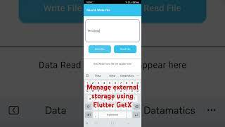 Manage external storage using Flutter GetX #shorts #shortvideo #flutter #programming #technology