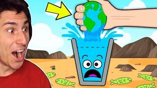 I Drained All The Water ON EARTH! | Happy Glass