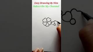 Flower Pot Drawing || Flower Vase Drawing.