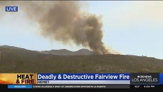 Firefighters continue battling 4,000-acre Fairview Fire in Hemet