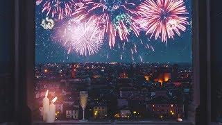 New Year's Eve  Fireworks ⋄ Window View [ASMR] ⋄ Normal Ambience ⋄ Muffled party & Music