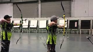 Brady Ellison & Jake Kaminski practice～2014European Archery Festival～