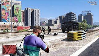 GTA 5 - Trevor's TEN STAR COP BATTLE (GTA V Funny Moments)