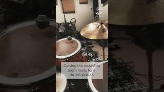Drums recording at River Records Studio C.
