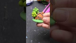 Making mini house with super clay #clay #claycraft #clayart #diy  #shorts #ytshorts