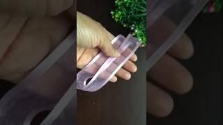 Organza ribbon craft, flower making #diy #Organza #ribbon #flower #hairclip #hairaccessories #shorts