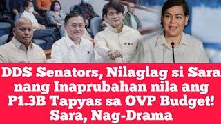 DDS Senators, Nilaglag si Sara nang Inaprubahan nila ang P1.3B Tapyas sa OVP Budget! Sara, Nag-Drama