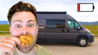 How Many Chicken Wings Can I Cook Before My Van Battery Dies??? (VanLife Challenge)