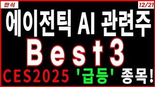 에이전틱 AI 관련주 -  BEST 3 ces2025 급등 종목 !!! 폴라리스AI 이스트에이드 이스트소프트 폴라리스오피스 에스피소프트 급등주 주가 주가전망 주식추천 AI주 만식이