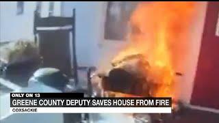 Greene County deputy saves house from fire