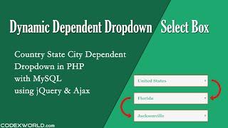 Dynamic Dependent Select Box Dropdown using jQuery, Ajax and PHP