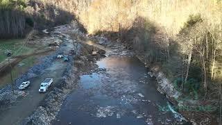 19W Cane River, NC Drone Aerial After Historic Hurricane Helene Flood Progress | 11/11/24 DJI Mavic