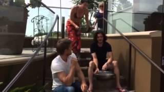 Lena Headey, Kit Harington & Nikolaj Coster-Ice Bucket Challenge