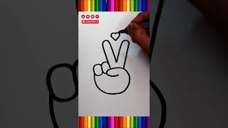 how to draw a victory sign #drawing #trending #shorts