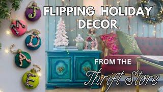 CHALLENGE - my holiday Gifts and decor from the Thrift Store! / new color REVEAL