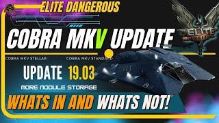 Elite Dangerous Cobra MKV Update - What You Need to Know!